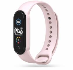  Szilikon Okosóra Szíj Xiaomi Mi Band 5 / 6 / 6 Nfc / 7 Heyband Icon Rózsaszín