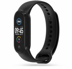  Szilikon Okosóra Szíj Xiaomi Mi Band 5 / 6 / 6 Nfc / 7 Heyband Icon Fekete