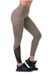 Nebbia Női leggings magas derékkal Nebbia Fit & Smart 572 Szín: Mocha, Méret: S