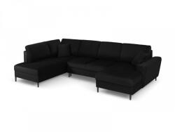 Micadoni Coltar in forma de U Moghan cu tapiterie din catifea, negru (ColtarUmoghantset40) Canapea