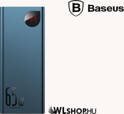 Baseus Külső akkumulátor, powerbank, Baseus, Adaman Metal 20000mAh QC 3.0, 65W, 2xUSB + USB-C + mikro USB - Kék