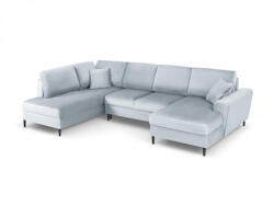 Micadoni Coltar in forma de U Moghan cu tapiterie din catifea, albastru deschis (ColtarUmoghantset33) Canapea