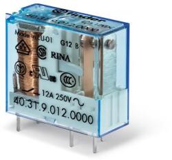 Finder 40.31. 9.024. 5001 miniatűr print/dugaszolható relé 1 váltóérintkező (CO) AgNi+Au, 24V DC vezerlőfeszültség, 10A folytonos áram, 3, 5mm lábkiosztás - bemártó tisztításra alkalmas (RT III) (40.3