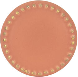 Clayre & Eef Set 4 butoni mobilier ceramica portocalie aurie 4x3 cm (65063)