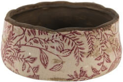 Clayre & Eef Set 2 ghivece flori ceramica bej roz 15x7 cm (6CE1400M)