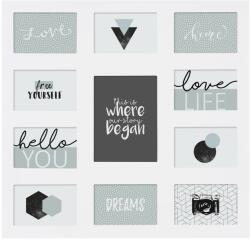 Atmosphera Createur D'interieur Ansamblu rame foto White Joint, MDF, 55 x 53 cm