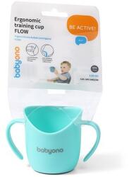 BabyOno BabyOno, Flow, cana ergonomica pentru copii, 120 ml, celadon