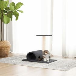 vidaXL Stâlp zgâriere de pisici cu tunel, gri închis, 60x34, 5x50 cm (171698) - comfy