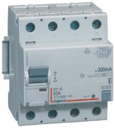 DX3 áram-védőkapcsoló 4P D 63A 300MA B (LEG-411849)