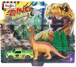 Maisto Set masinuta si figurina dinozaur Maisto, Dino Adventure, Verde