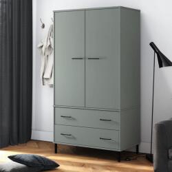 vidaXL Șifonier cu picioare metalice OSLO, gri, 90x55x172, 5 cm, lemn (350989) Garderoba