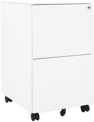 vidaXL Dulap dosare mobil, alb, 39x45x67 cm, oțel (335974) Dulap arhivare