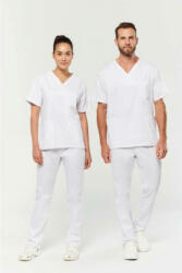 Designed To Work Uniszex Designed To Work WK504 Short Sleeve Cotton Tunic -XL, White