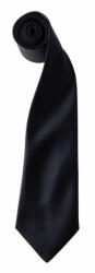 Premier Uniszex Premier PR750 Colours Collection' Satin Tie -Egy méret, Black