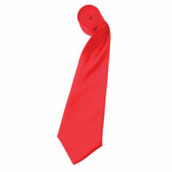 Premier Uniszex Premier PR750 Colours Collection' Satin Tie -Egy méret, Strawberry Red