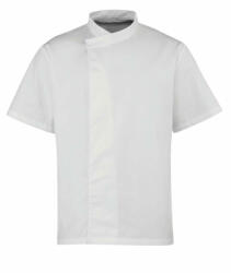 Premier Uniszex Premier PR668 ‘Culinary’ Chef’S Short Sleeve pull On Tunic -M, White