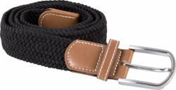 K-UP Uniszex K-UP KP805 Braided Elasticated Belt -Egy méret, Black/Mid Grey