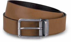 K-UP Uniszex K-UP KP812 Raw Edge Leather Belt - 35Mm -Egy méret, Cognac