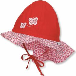 Sterntaler Pălărie de vară pentru copii cu protecție UV 30+ Sterntaler - Roșu cu fluturi, 51 cm, 18-24 luni (1411911-807)