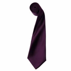 Premier Uniszex Premier PR750 Colours Collection' Satin Tie -Egy méret, Aubergine