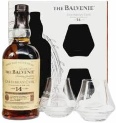 THE BALVENIE 14 Ani Caribbean Cask Whisky 0.7L + 2 Pahare, 43%