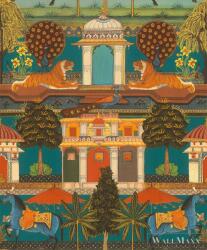 Rasch Indian Style 746211 színes hindu-templom mintás Elegáns tapéta (746211)