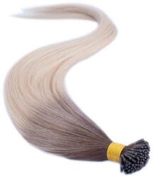 HairExtensionShop Keratinos I-TIP Emberi Póthaj Standard Mikró Gyűrűzéshez Ombre 50cm (Szín #OMBRE) (RIT50OM)