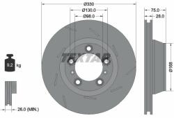 TEXTAR Disc frana TEXTAR PRO+ 92220707 (92220707)