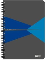 Leitz Spirálfüzet LEITZ Office A/5 karton borítóval 90 lapos kockás kék (44580035)