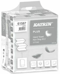 Katrin Kéztörlő hajtogatott KATRIN Z/V Plus Non Stop M2 rendszer 2 rétegű hófehér 24x24 cm 160 lap 15 csomag/doboz (61587)