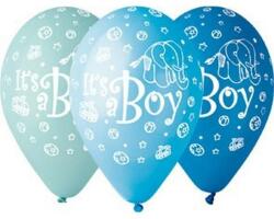 Godan It's a Boy léggömb, lufi 5 db-os 12 inch (30 cm) (MLG307399A)