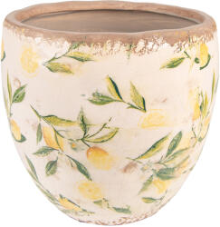 Clayre & Eef Set 2 ghivece flori ceramica Lemon 19x19 cm (6CE1529L)
