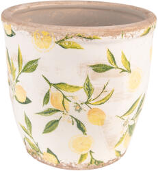 Clayre & Eef Set 2 ghivece flori ceramica Lemon 17x16 cm (6CE1532L)