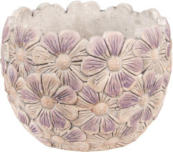 Clayre & Eef Set 2 ghivece flori ceramica violet 18x13 cm (6TE0454M)