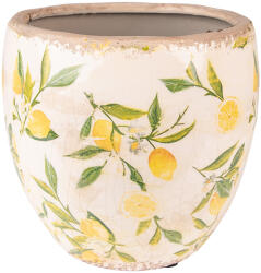 Clayre & Eef Set 2 ghivece flori ceramica Lemon 13x12 cm (6CE1532S)