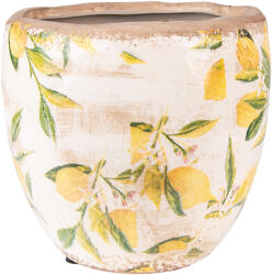 Clayre & Eef Ghiveci flori ceramica Lemon 18x17 cm (6CE1529M)