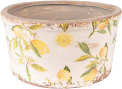 Clayre & Eef Set 2 ghivece flori ceramica Lemon 19x10 cm (6CE1533L)