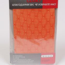  Дамски къси чорапи в оранжево с фигурален десен 20 den