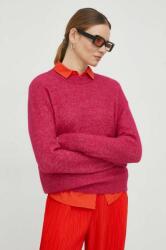 Samsøe Samsøe gyapjú pulóver könnyű, női, rózsaszín - rózsaszín XS