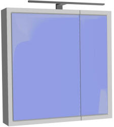 Kolpa San Dulap cu oglinda, 2 usi, iluminare LED, Kolpasan, Blanche, 70 cm, antracit (561820)