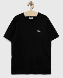 Fila gyerek pamut póló fekete, nyomott mintás - fekete 146-152 - answear - 6 585 Ft