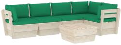 vidaXL Set mobilier din paleți cu perne, 6 piese, lemn molid 3063569