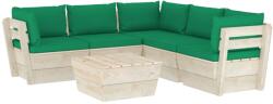 vidaXL Set mobilier din paleți cu perne, 6 piese, lemn molid 3063533