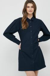 Tommy Hilfiger pamut ruha sötétkék, mini, egyenes - sötétkék 38