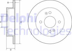 DELPHI Disc frana DELPHI BG4917C (BG4917C) - automobilus