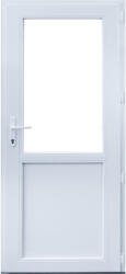 WindowMAG Usa din PVC cu geam termopan 2/3, 6 camere, Alb, 67×202, Prag Aluminiu, Dreapta