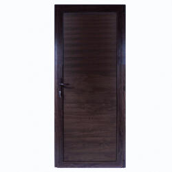 WindowMAG Usa din PVC cu panel PVC , 4 camere, Wenge, 87×197, Prag Aluminiu, Dreapta