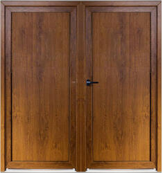 WindowMAG Usa din PVC cu panel PVC , 4 camere, Stejar auriu, 160×210, Prag Aluminiu, Dreapta