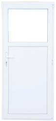 WindowMAG Usa din PVC cu geam termopan 1/3 tip 1, 6 camere, prag pvc, dreapta , alb , 78 x 190 cm
