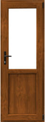 WindowMAG Usa din PVC cu geam termopan 2/3 tip 2, 6 camere, prag aluminiu, dreapta , stejar auriu , 88 x 190 cm
